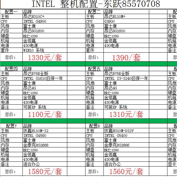 AMD整機(jī)配置單-東(dōng)躍電(diàn)腦(nǎo)：85570708